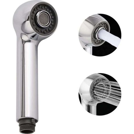Pull-out Replacement Spout for Kitchen Faucet, 2-Function Sink Faucet Head, G1/2 or 13/16-Inch Connector, Non-Universal, Brushed Nickel, Chrome Plated MUMU (1/4)