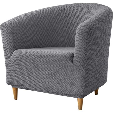 Housse de Fauteuil Cabriolet 1 Place Gris, Chesterfield Jacquard Extensible (1/5)