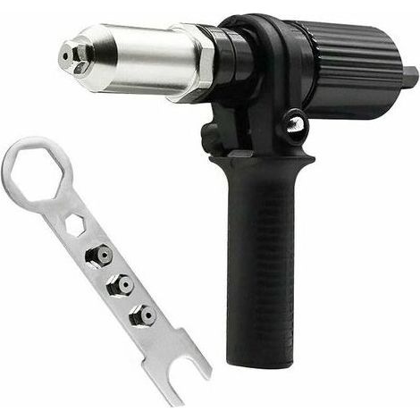Electric rivet gun adapter, block head connector, professional tool, nut joint drill, riveter, rivet insertion accessory for cordless drill/driver (1/5)
