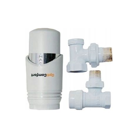 Eckiger Thermostat-Heizkörper, weiß