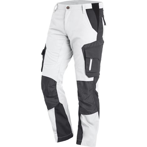 Pantalon de travail haute visibilité taille 52 – Twill 50% coton 50% polyester – Coupe ergonomique – Poches pour genouillères Cordura – FHB (1/3)