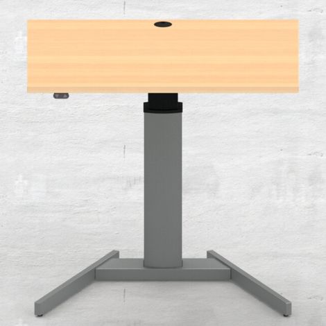 STIER Bureau debout électrique réglable en hauteur 501-19 100x80cm hêtre mélaminé, 68-120cm