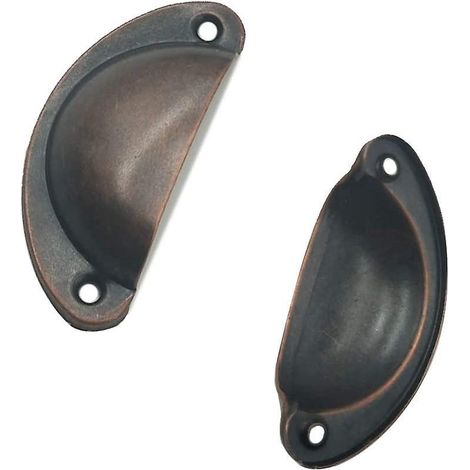 poigne De Coquille Vintage,2pices Poignee De Meuble Vintage Poignes De Tiroirs Semi-circulaires Mnagers Bouton De Porte De Placard,rtro Poignes De (1/5)