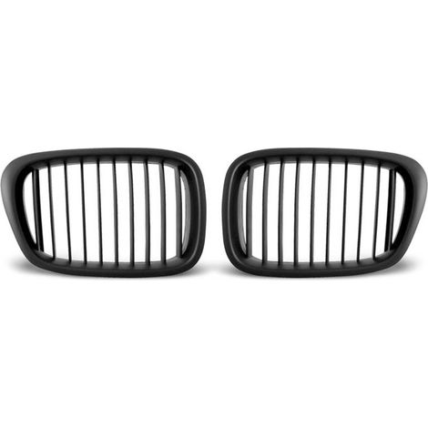 Paire grilles calandre BMW serie 5 E39 de 09/1995 a 06/2003 Noir-27318067 (1/2)
