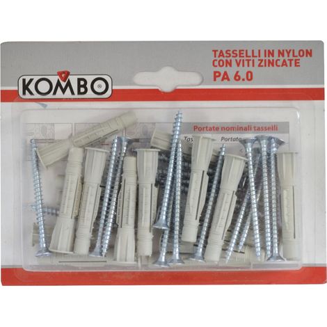 SET 18 VITI + 8 TASSELLI IN NYLON 8 X 50