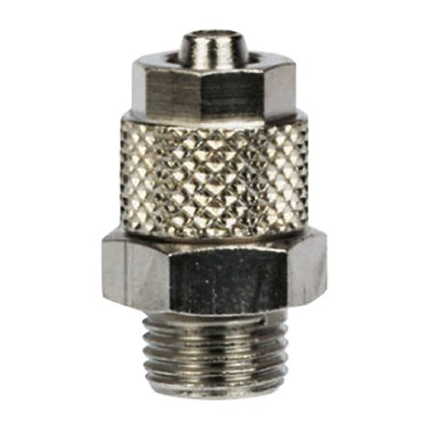 Adaptateur droit fileté hydraulique RS PRO vers Enfichable, 5 mm R 1/8 Mâle ( Prix pour Paquet de 5 )