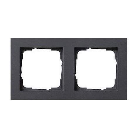Gira Marco embellecedor 2f Gira E2 Antracita [021223], 0212 23