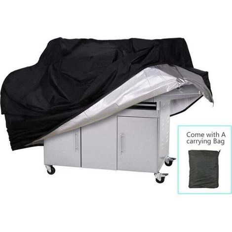 Funda para barbacoa, lona para barbacoa, kit de funda para barbacoa, funda impermeable para barbacoa, funda resistente para parrilla de gas - Negra 145 x 61 x 117 cm. (1/3)