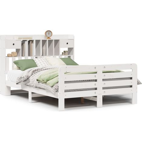 Maison Exclusive - Letto Libreria senza Materasso Bianco 160x200 cm Legno di Pino