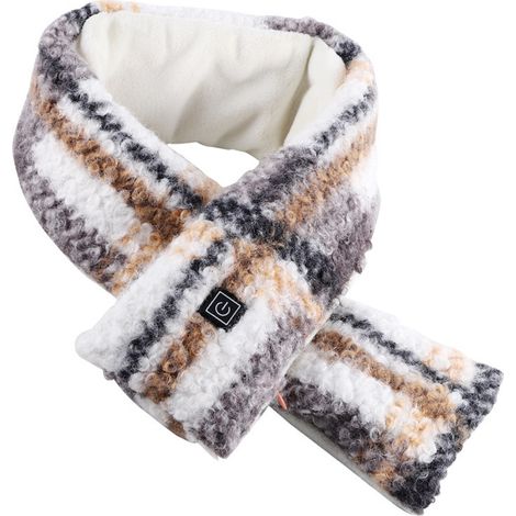 Écharpe chauffante USB gris blanc, cache-cou électrique chauffant pour cadeaux de Noël (1/5)