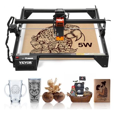 Machine à Graver Laser 5 W Graveur Laser Zone de Travail 38x40 (1/5)
