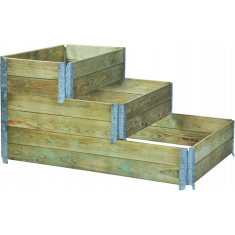 Potager surélevé en bois 80x80x20 (1/4)