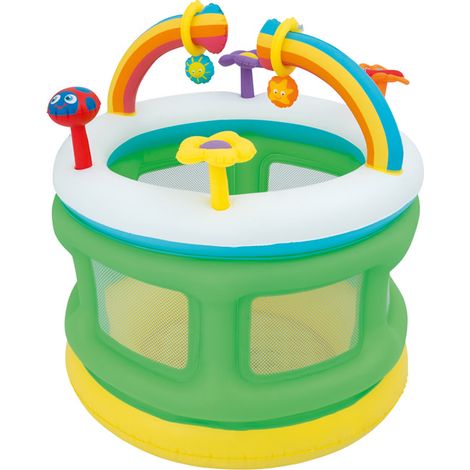 Château gonflable 109x104 cm – Vinyle souple 0,24 mm – Filets de sécurité pour visibilité – Activités extérieures enfants