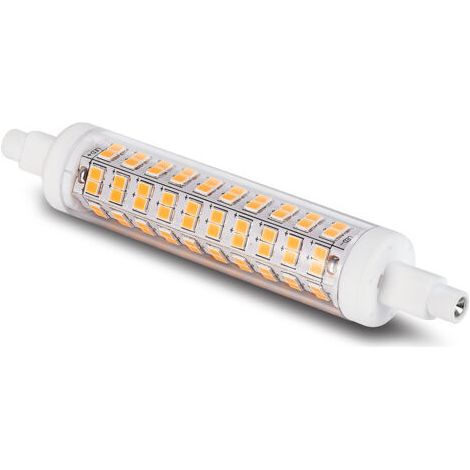 Pair LED R7S tube solaire en céramique prise horizontale lumière gradation 118mm projecteur est blanc