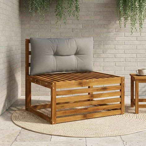 vidaXL Cuscino per schienale PUTTEN 100% Poliestere Grigio (1/5)