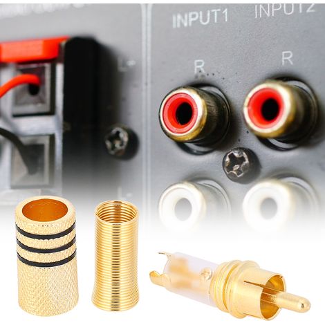 Kit de remplacement de 20 connecteurs RCA en zinc pour appareils audio domestiques (1/5)
