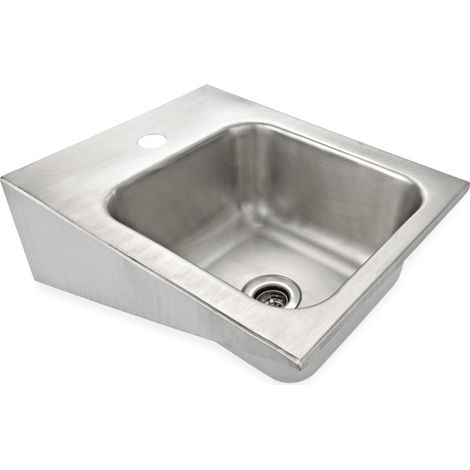 Lave-mains mural 42 x 35 x 16,5 cm inox - Was Germany (1/2)