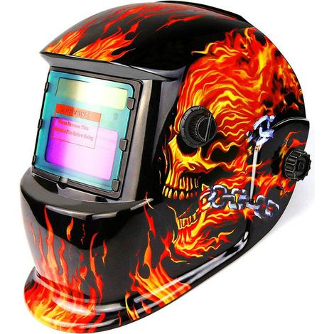 Casque de Soudure Automatique - Masque de Soudure avec 2 Lentilles et 2 Capteurs de filtre à ombre réglables DIN9-13 pour le soudage à l'arc de MIG TIG MAG [Classe énergétique A+++] (1/5)