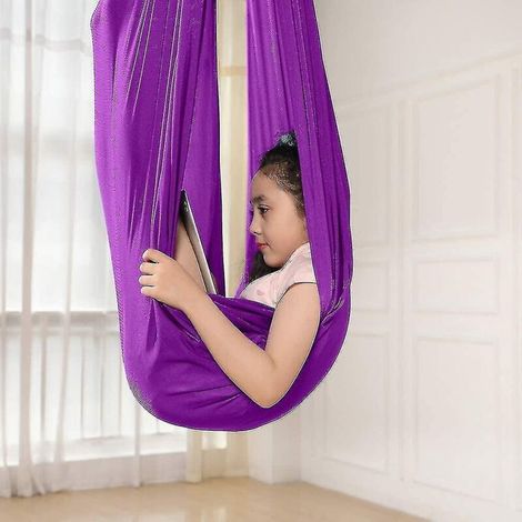 Barsinfi Kinderschaukel-Hängematte, Lila Indoor-Schaukel-Hängematte (1/5)