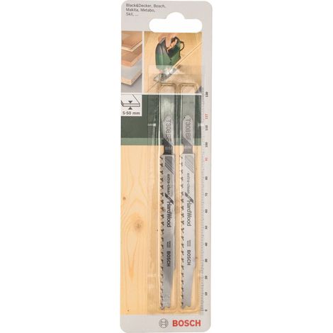 Accessories 2609256A07 HCS - T 308 BF Lame de scie sauteuse pour Coupe très nettes et sans éclats Epaisseur 5-50 mm Longueur 117 mm (1/3)