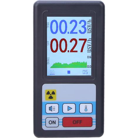 Compteur Geiger Portable LCD Détecteur de Rayonnement Nucléaire Dosimètre Beta Gamma Rayons X Testeur Noir (1/5)