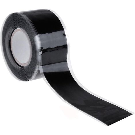 Ruban D'Etanchéité Auto-Fusible - Silicone Noir - Résistant À La Haute Pression Et Au Froid - Température De -50 °C À +260 °C - Longueur 3 M (1/5)