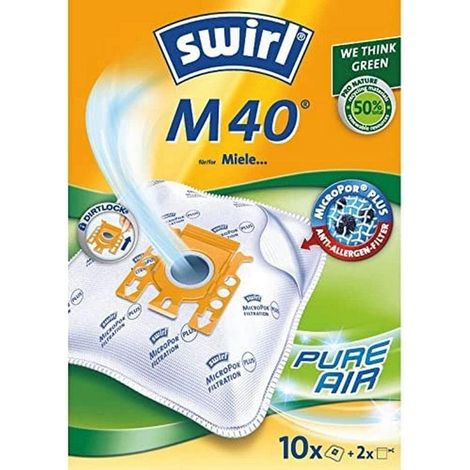 Swirl M40 - Sacchetti per aspirapolvere Miele 10 pezzi
