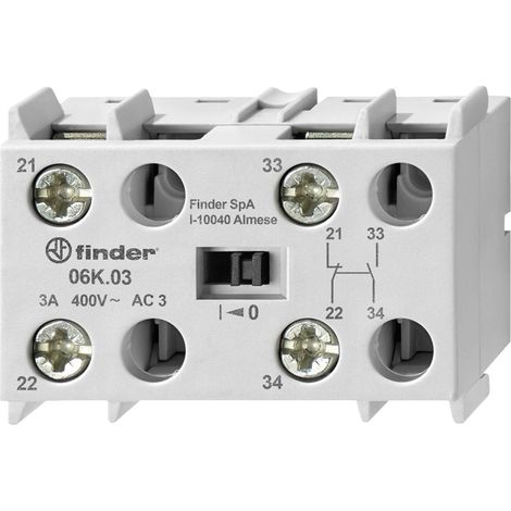 Finder 06K.03 Contact auxiliaire 1 NO (T), 1 NF (R) 2 A Convient pour marque (relais): Finder 1 pc(s