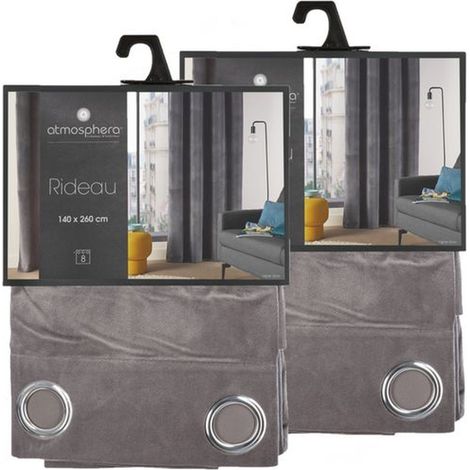 Lot de 2 rideaux à 8 œillets LILOU (1/4)