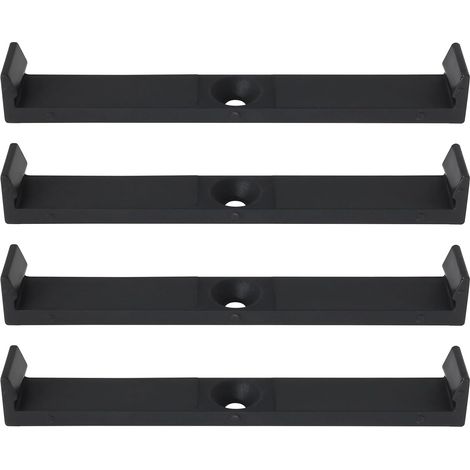 Lot de 4 supports de plaque d'immatriculation de voiture à clipser avant ou arrière pour voiture, caravane, remorque, 117 mm x 15 mm, convient à la plupart des plaques d'immatriculation standard (1/5)