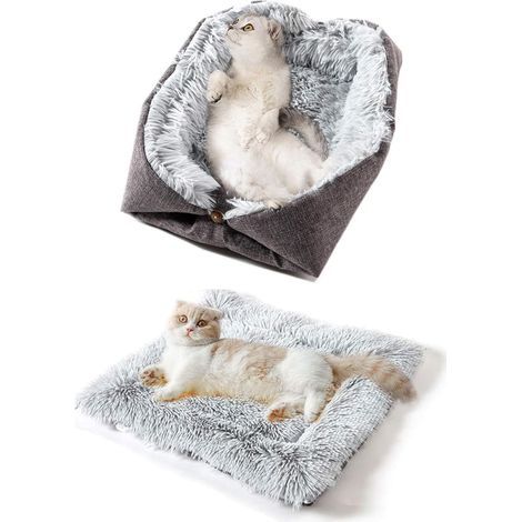1 Soft Plush Cat and Dog Bed 60x51cm Foldable for Pets Under 8kg Indoor and Travel Use (1/5)