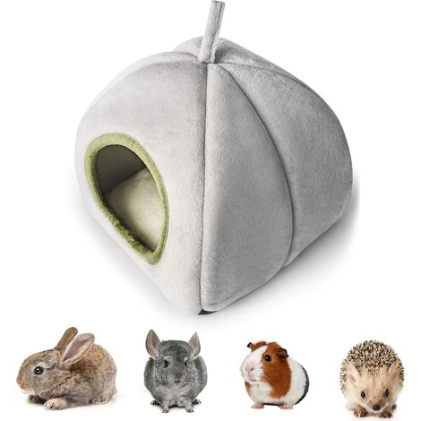 Maison Pour Petit Animal - Maison Caverne En Velours Glacé - 22 X 22 X 22 Cm - Pour Cochon D Inde Lapin Hamster Hérisson Chinchilla - 1 Pièce (1/5)