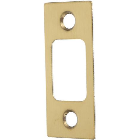 Gâche de porte renforcée, couleur dorée, 5,70 x 2,50 x 0,10 cm, sécurité renforcée, 1 pièce (1/5)