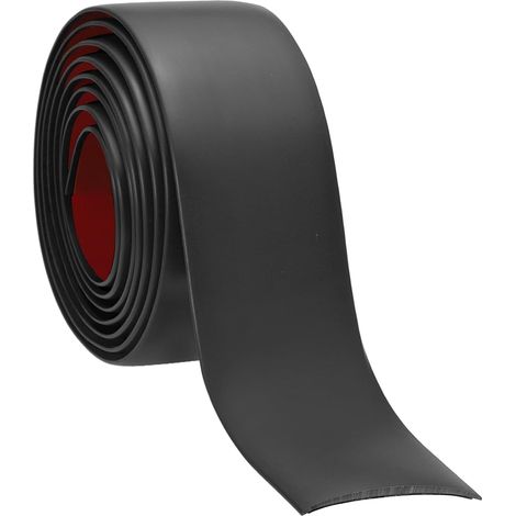 Bande de Transition de Sol Auto-Adhésive 50 mm X 2 M, Bande Plate en Vinyle pour Joints de Sol, pour Combler Les Espaces Entre Les Portes, Couvrir Les Tapis, Noir (1/5)