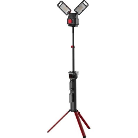 Lampadaire LED double-tête 5000 lm – Multi batterie 18V – Éclairage puissant pour espaces professionnels – 625062 – Bizline