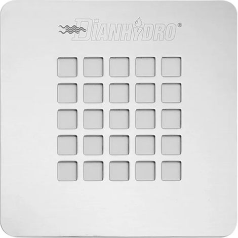 Griglia per piatto doccia in acciaio inox quadrata 12,5x12,5 cm
