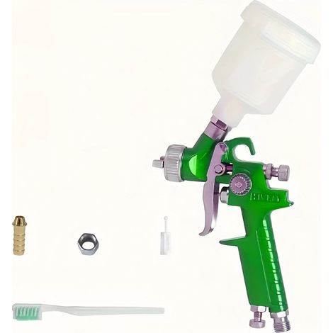 Pulvérisateur de peinture à air, pistolet de pulvérisation à gravité Pistolet de pulvérisation pneumatique en aluminium Multi Function Action Pistolet à air à haute atomisation Pulvérisateur de peintu