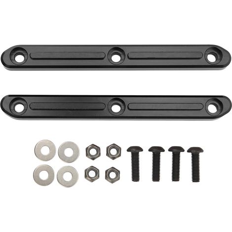 2 Pièces Rails de Toit en Alliage d'Aluminium Précision Robuste Durable pour ARRMA 1/5 Outcast Kraton 8s Noir