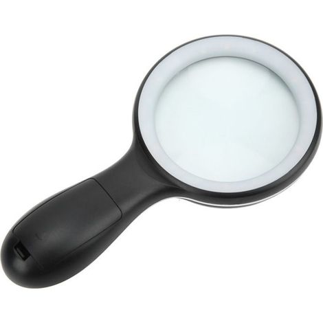 Loupe Éclairée - Lentille Optique 10x - Diamètre 88 mm - LED Froide/Chaude/Mixte - ABS + Verre - Pour Lecture Inspection Bricolage - 1 Pièce (1/5)