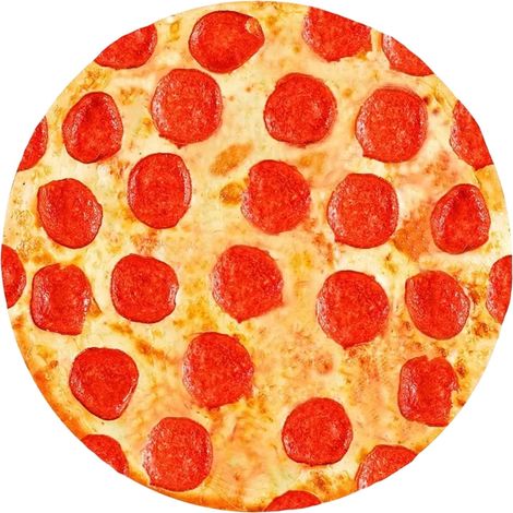 Couverture En Forme De Pizza - 90 X 90 Cm - Microfibre Et Polaire - Pour Canapé Lit Salon Fête Décoration Cadeau - 1 Pièce (1/3)