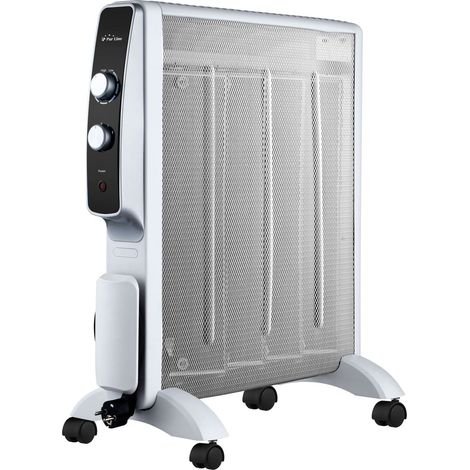 Radiador eléctrico de mica con termostato Blanco