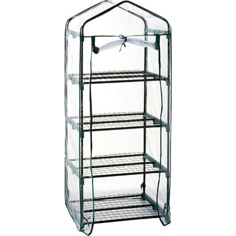 Couverture de serre de jardin à 4 couches, abri de chauffage pour fleurs et herbe en PVC, 160 x 69 x 49 cm pour Balcons et Terrasses Haute Qualité et Protection (sans support), (1/4)