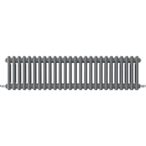 Acezanble Horizontal Traditional Cast Iron Style Radiator 300x1190mm 2 Column Anthracite (1/4)