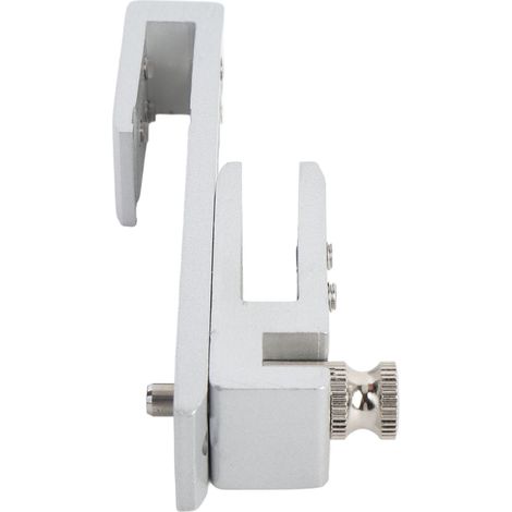 Verrou de sécurité pour porte coulissante en verre, 12 trous, loquet métallique, pour maison, hôtel, salle de bain, cabine de douche sans cadre, argent, 10 mm / 0,4 po (1/5)