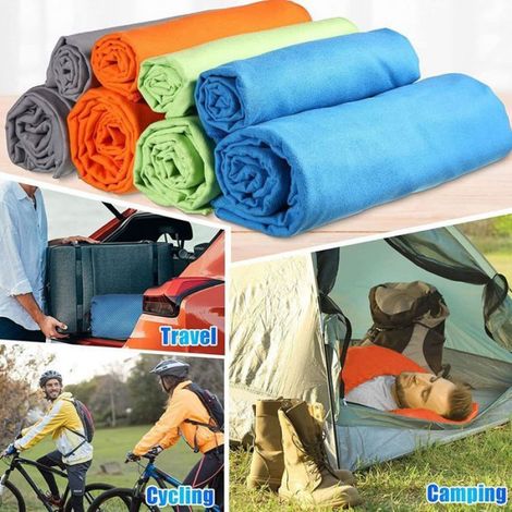 Serviette de sport, lot de 2 serviettes de fitness,fitness,(152 x 76 cm, grande taille + 80 x 40 cm, petite taille)frêne (1/5)