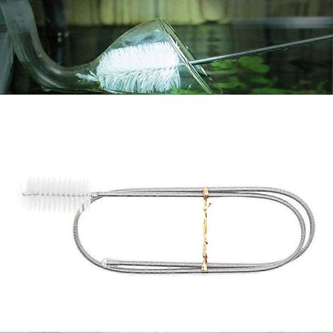 Brosse de nettoyage flexible, brosse pour tuyau d'arrosage à une extrémité, tube long en acier inoxydable (1/4)
