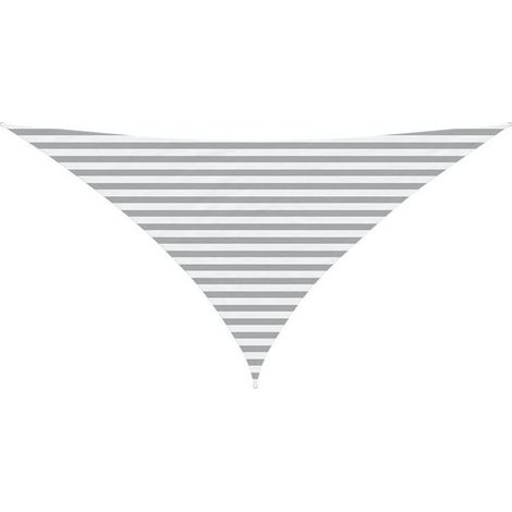 Voile d'ombrage, gris clair et blanc, 3,5 x 3,5 x 4,9 mètres (1/5)