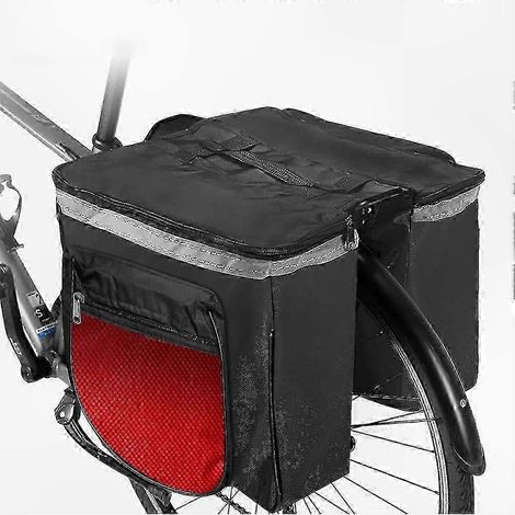Wasserdichte 30-Liter-Fahrradtasche für hinten, Doppeltasche mit Regenhülle, Satteltasche für den täglichen Weg zur Arbeit und Touren (1/5)