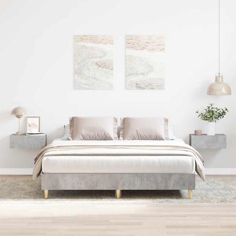Estructura de cama sin colchón gris hormigón 150x200cm (1/5)