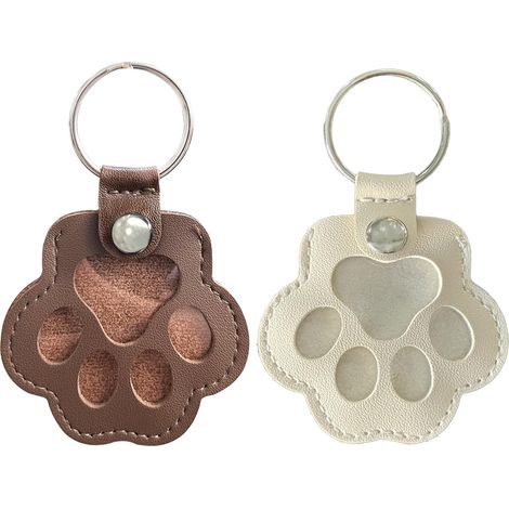 Scatola porta-peli personalizzata per animali domestici (per cani), borsa porta-peli per animali domestici, portachiavi souvenir con peli di animali domestici, portachiavi in pelle con zampa di cane e